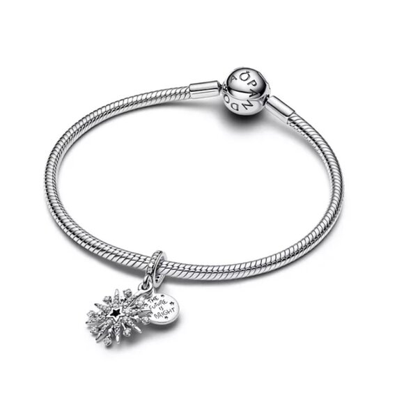 Pandora Sparkling Firework Double Dangle Charm - Picture 3 of 8